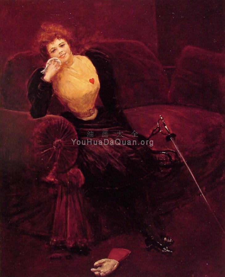 Une escrimeuse woman fencer - 让·贝劳德